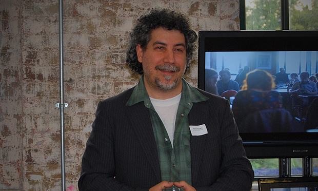 The Arcola's Artistic Director Mehmet Urgen at the launch event for the Support Arcola scheme