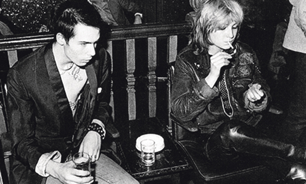 Viv Albertine (right) hanging out with Sid Vicious