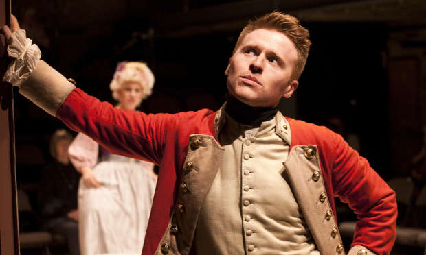 Iain Batchelor as Captain Jack Absolute in The Rivals. Photograph: Simon Annand