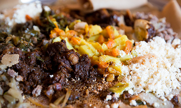 Haile recommended: Ethiopian food. Photograph: Eleonore de Bonneval