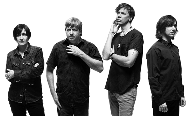 Thurston Moore with his new band. Photograph: Ecstatic Peace