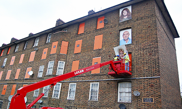 I am Here installation at Haggerston Estate 2009–14. Photograph: Fugitive Images