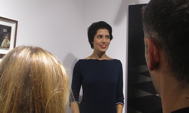 Nadya Tolokonnikova at the opening of So it Goes at Stoke Newington's Hang Up Gallery. Photograph: Russell Parton