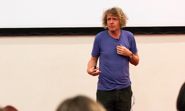 Grayson Perry speaks at UEL. Photograph: UEL