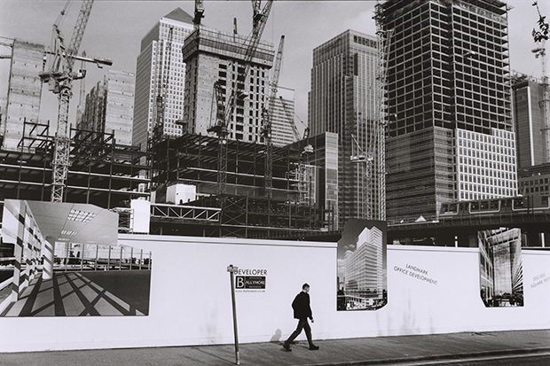 Under construction: building site in financial district. Photograph: Nicholas Sack
