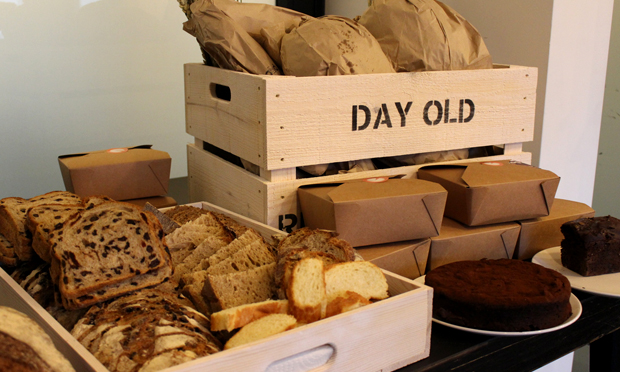 A box of DayOld's baked goods. Photograph: DayOld