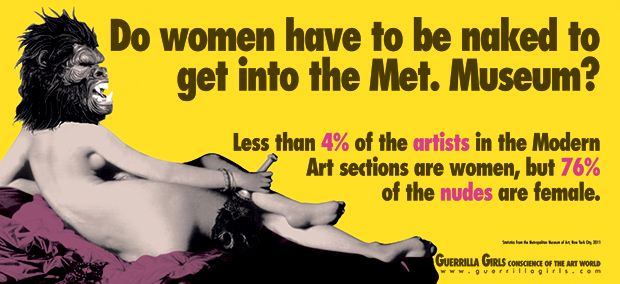 Do women have to be naked to get into the Met. Museum? poster by the Guerrilla Girls