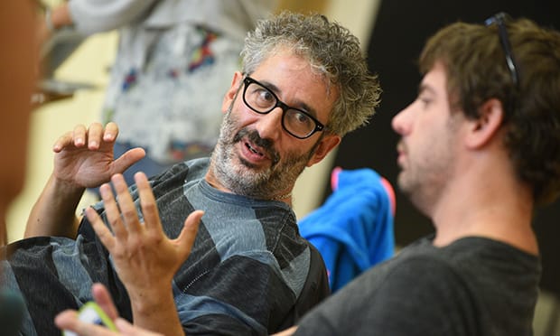 David Baddiel and Erran Baron Cohen. Photograph: Robert Day