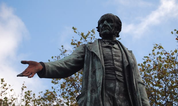 Red-handed: William Gladstone statue in Bow Churchyard. Photograph: Russell Parton