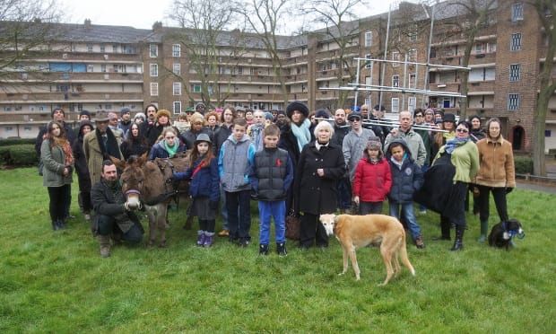 Haggerston Estate Funeral shoot. Photograph: Bryony Campbell