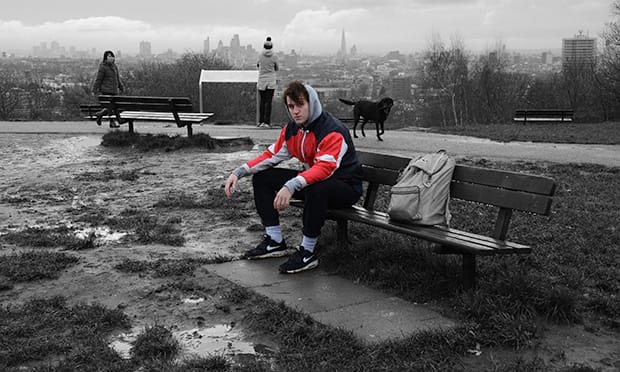 Potter to pedlar: Harry Melling writes and stars in Peddling at the Arcola. Photograph: Nobby Clark