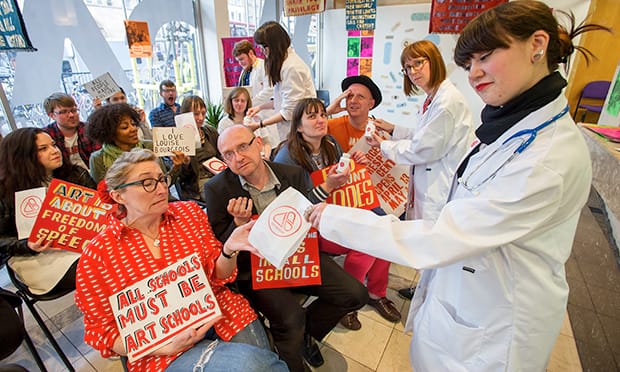 Patients await treatment at the Arts Emergency Response Centre. Photograph: Steve Blunt