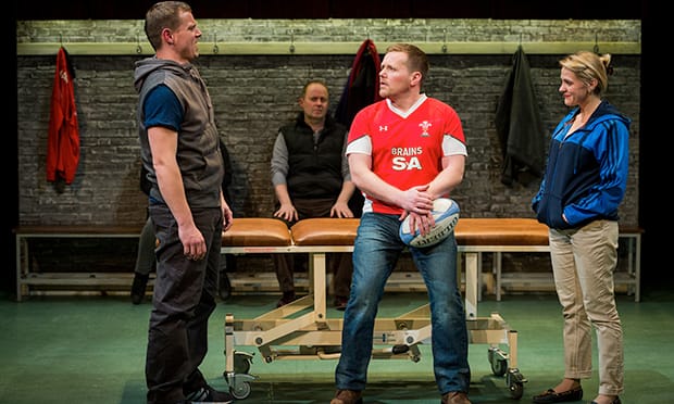 The cast of Crouch, Touch, Pause Engage. Photograph: Robert Workman