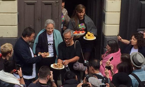 Ai Weiwei and Anish Kapoor. Photograph: 19 Princelet Street