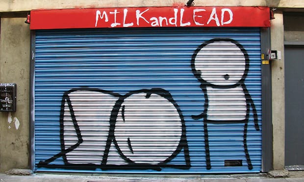 A Child Watching Over a Sleeping Parent by Stik