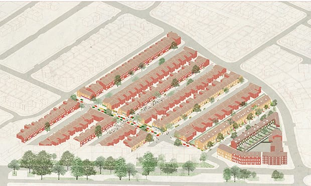Granby Four Streets Axonometric View