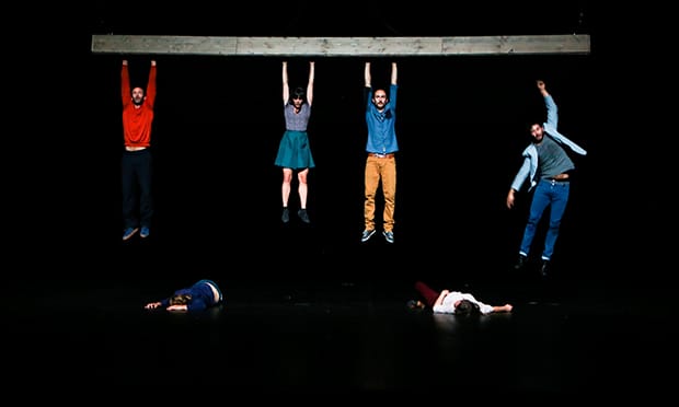 He Who Falls (Celui Qui Tombe), Compagnie Yoann Bourgeois. Photograph: © Géraldine Aresteanu