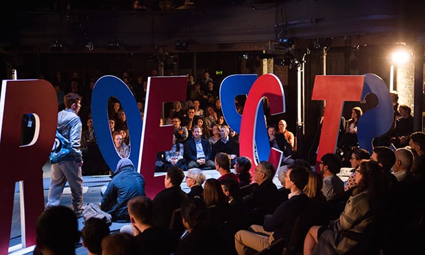 Frankie Fox is Liam in Boy at the Almeida Theatre. Photograph: Kwame Lestrade