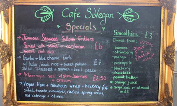 Special diet: a selection of the daily specials at Café SoVegan. Photograph: Jade King