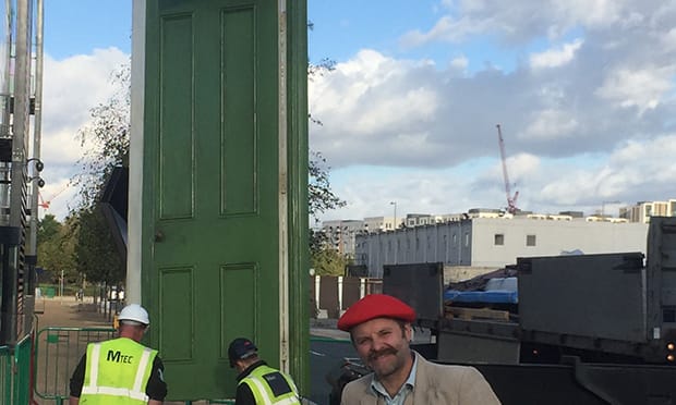 Door to d’Or: Gavin Turk unveils new public sculpture in Hackney Wick