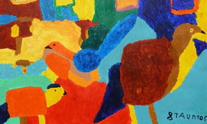 Birds by Stephen Staunton, who became an artist after sustaining a traumatic brain injury.